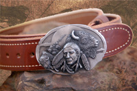 Dozier Knife Belt with Custom Buckle